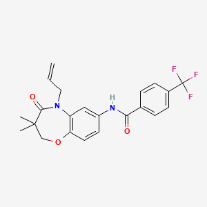 N-(5-allyl-3,3-dimethyl-4-oxo-2,3,4,5-tetrahydrobenzo[b][1,4]oxazepin-7-yl)-4-(trifluoromethyl)benzamide