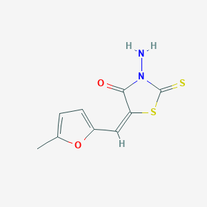 (E)-3-amino-5-((5-methylfuran-2-yl)methylene)-2-thioxothiazolidin-4-one