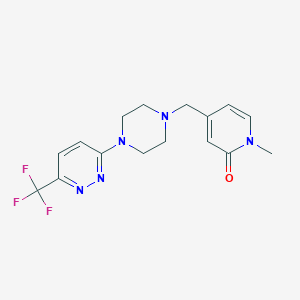1-Methyl-4-[[4-[6-(trifluoromethyl)pyridazin-3-yl]piperazin-1-yl]methyl]pyridin-2-one