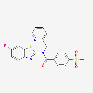 N-(6-fluorobenzo[d]thiazol-2-yl)-4-(methylsulfonyl)-N-(pyridin-2-ylmethyl)benzamide