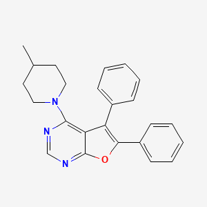 4-(4-Methylpiperidin-1-yl)-5,6-diphenylfuro[2,3-d]pyrimidine
