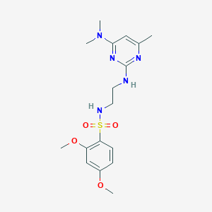 N-(2-((4-(dimethylamino)-6-methylpyrimidin-2-yl)amino)ethyl)-2,4-dimethoxybenzenesulfonamide