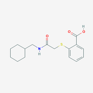 molecular formula C16H21NO3S B2841339 2-({[(Cyclohexylmethyl)carbamoyl]methyl}sulfanyl)benzoic acid CAS No. 793716-20-8