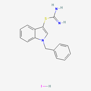 molecular formula C16H16IN3S B2841346 1-苄基-1H-吲哚-3-基亚硫酰胺氢碘酸盐 CAS No. 1049779-48-7