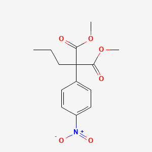 molecular formula C14H17NO6 B2841350 二甲基2-(4-硝基苯基)-2-丙基丙二酸酯 CAS No. 685108-29-6