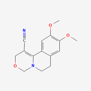molecular formula C15H16N2O3 B2841361 9,10-Dimethoxy-2,4,6,7-tetrahydro-[1,3]oxazino[4,3-a]isoquinoline-1-carbonitrile CAS No. 51054-42-3
