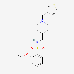 molecular formula C19H26N2O3S2 B2841368 2-ethoxy-N-((1-(thiophen-3-ylmethyl)piperidin-4-yl)methyl)benzenesulfonamide CAS No. 1235614-87-5