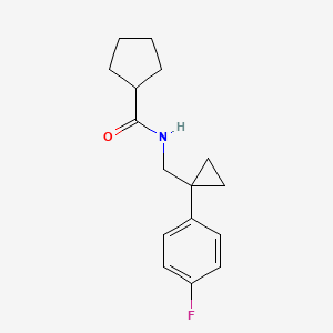 N-((1-(4-fluorophenyl)cyclopropyl)methyl)cyclopentanecarboxamide