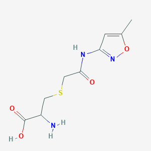 molecular formula C9H13N3O4S B2841376 2-Amino-3-({[(5-methyl-1,2-oxazol-3-yl)carbamoyl]methyl}sulfanyl)propanoic acid CAS No. 1189562-95-5