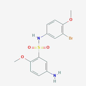 5-amino-N-(3-bromo-4-methoxyphenyl)-2-methoxybenzenesulfonamide