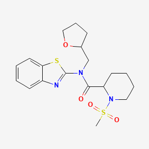 N-(benzo[d]thiazol-2-yl)-1-(methylsulfonyl)-N-((tetrahydrofuran-2-yl)methyl)piperidine-2-carboxamide