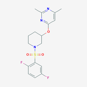 4-((1-((2,5-Difluorophenyl)sulfonyl)piperidin-3-yl)oxy)-2,6-dimethylpyrimidine