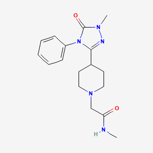 N-methyl-2-(4-(1-methyl-5-oxo-4-phenyl-4,5-dihydro-1H-1,2,4-triazol-3-yl)piperidin-1-yl)acetamide