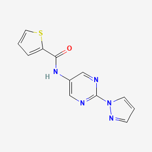 N-(2-(1H-pyrazol-1-yl)pyrimidin-5-yl)thiophene-2-carboxamide