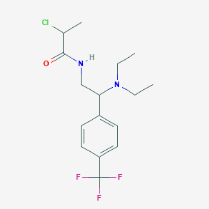 molecular formula C16H22ClF3N2O B2841401 2-Chloro-N-[2-(diethylamino)-2-[4-(trifluoromethyl)phenyl]ethyl]propanamide CAS No. 2411242-52-7