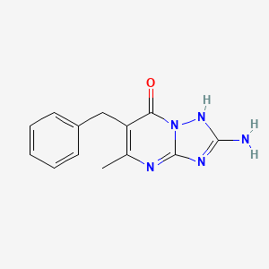 molecular formula C13H13N5O B2841403 2-amino-6-benzyl-5-methyl[1,2,4]triazolo[1,5-a]pyrimidin-7(4H)-one CAS No. 299923-06-1