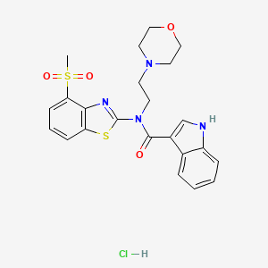 N-(4-(methylsulfonyl)benzo[d]thiazol-2-yl)-N-(2-morpholinoethyl)-1H-indole-3-carboxamide hydrochloride