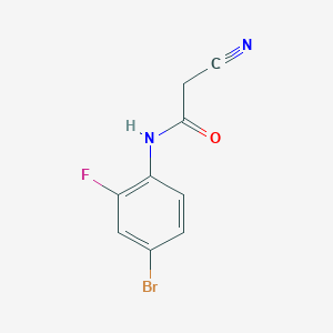 molecular formula C9H6BrFN2O B2841416 N-(4-溴-2-氟苯基)-2-氰基乙酰胺 CAS No. 545354-39-0