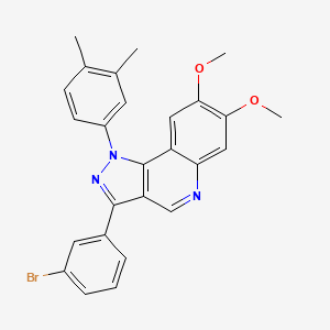 3-(3-bromophenyl)-1-(3,4-dimethylphenyl)-7,8-dimethoxy-1H-pyrazolo[4,3-c]quinoline