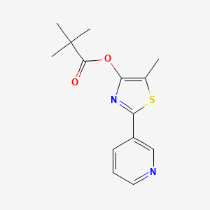5-Methyl-2-(3-pyridinyl)-1,3-thiazol-4-yl pivalate
