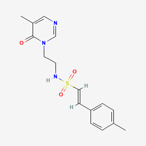 molecular formula C16H19N3O3S B2841444 (E)-N-(2-(5-methyl-6-oxopyrimidin-1(6H)-yl)ethyl)-2-(p-tolyl)ethenesulfonamide CAS No. 1798400-90-4