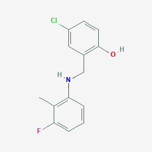 4-Chloro-2-{[(3-fluoro-2-methylphenyl)amino]methyl}phenol