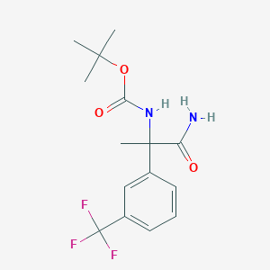 tert-Butyl (1-amino-1-oxo-2-(3-(trifluoromethyl)phenyl)propan-2-yl)carbamate