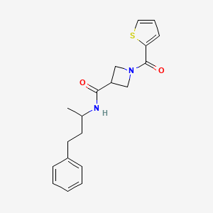molecular formula C19H22N2O2S B2841451 N-(4-phenylbutan-2-yl)-1-(thiophene-2-carbonyl)azetidine-3-carboxamide CAS No. 1286714-62-2