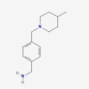 1-[4-[(4-Methylpiperidin-1-yl)methyl]phenyl]methanamine