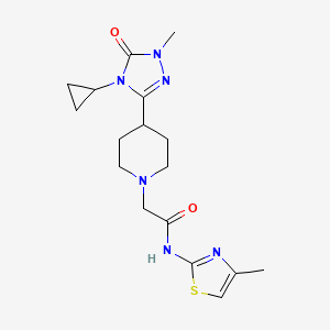 2-(4-(4-cyclopropyl-1-methyl-5-oxo-4,5-dihydro-1H-1,2,4-triazol-3-yl)piperidin-1-yl)-N-(4-methylthiazol-2-yl)acetamide
