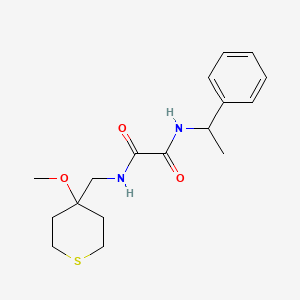 molecular formula C17H24N2O3S B2841464 N1-((4-methoxytetrahydro-2H-thiopyran-4-yl)methyl)-N2-(1-phenylethyl)oxalamide CAS No. 2034236-30-9