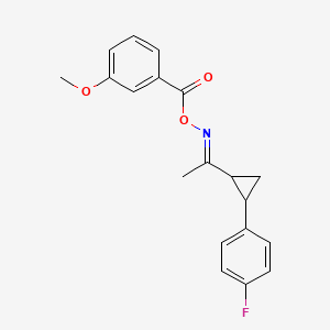 (E)-{1-[2-(4-fluorophenyl)cyclopropyl]ethylidene}amino 3-methoxybenzoate