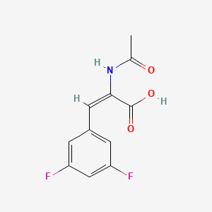 molecular formula C11H9F2NO3 B2841474 2-(Acetylamino)-3-(3,5-difluorophenyl)-2-propenoic acid CAS No. 883035-24-3