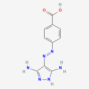 molecular formula C10H10N6O2 B2841475 4-[2-(3,5-diaminopyrazol-4-ylidene)hydrazinyl]benzoic Acid CAS No. 333326-94-6