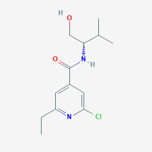 molecular formula C13H19ClN2O2 B2841487 2-Chloro-6-ethyl-N-[(2S)-1-hydroxy-3-methylbutan-2-yl]pyridine-4-carboxamide CAS No. 1917264-62-0