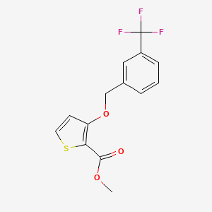 molecular formula C14H11F3O3S B2841488 甲基 3-{[3-(三氟甲基)苯甲基]氧基}-2-噻吩羧酸酯 CAS No. 343375-98-4