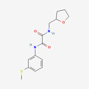 molecular formula C14H18N2O3S B2841495 N1-(3-(methylthio)phenyl)-N2-((tetrahydrofuran-2-yl)methyl)oxalamide CAS No. 941938-62-1