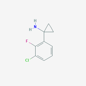 molecular formula C9H9ClFN B2841499 1-(3-Chloro-2-fluoro-phenyl)-cyclopropylamine CAS No. 1227418-16-7