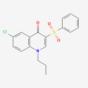 3-(Benzenesulfonyl)-6-chloro-1-propyl-1,4-dihydroquinolin-4-one