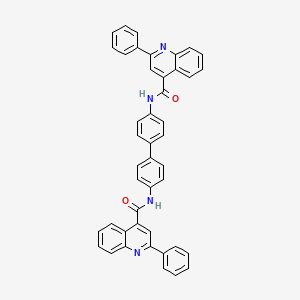 molecular formula C44H30N4O2 B2841504 2-phenyl-N-[4-[4-[(2-phenylquinoline-4-carbonyl)amino]phenyl]phenyl]quinoline-4-carboxamide CAS No. 476318-09-9