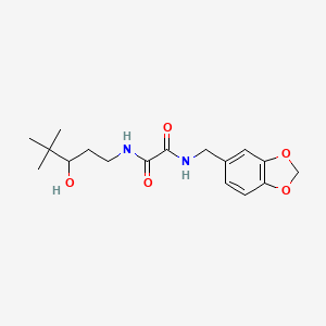 N1-(benzo[d][1,3]dioxol-5-ylmethyl)-N2-(3-hydroxy-4,4-dimethylpentyl)oxalamide