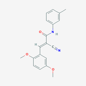 (2E)-2-cyano-3-(2,5-dimethoxyphenyl)-N-(3-methylphenyl)acrylamide