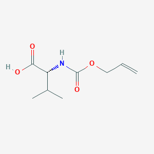 molecular formula C9H15NO4 B2841531 (2R)-3-methyl-2-{[(prop-2-en-1-yloxy)carbonyl]amino}butanoic acid CAS No. 132402-46-1