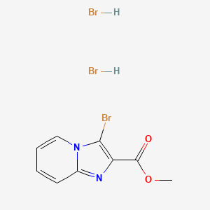 molecular formula C9H9Br3N2O2 B2841532 Methyl 3-bromoimidazo[1,2-A]pyridine-2-carboxylate dihydrobromide CAS No. 1609406-64-5
