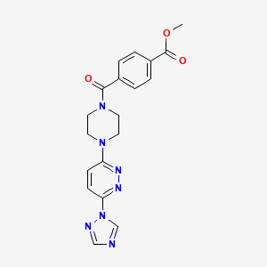 methyl 4-(4-(6-(1H-1,2,4-triazol-1-yl)pyridazin-3-yl)piperazine-1-carbonyl)benzoate