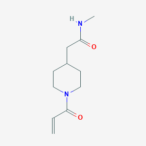 molecular formula C11H18N2O2 B2841539 N-methyl-2-(1-prop-2-enoylpiperidin-4-yl)acetamide CAS No. 2167307-54-0