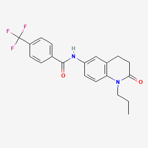B2841540 N-(2-oxo-1-propyl-1,2,3,4-tetrahydroquinolin-6-yl)-4-(trifluoromethyl)benzamide CAS No. 941910-36-7