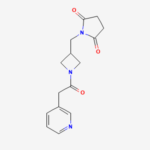 1-({1-[2-(Pyridin-3-yl)acetyl]azetidin-3-yl}methyl)pyrrolidine-2,5-dione