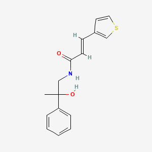 (E)-N-(2-hydroxy-2-phenylpropyl)-3-(thiophen-3-yl)acrylamide