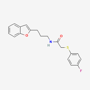 N-(3-(benzofuran-2-yl)propyl)-2-((4-fluorophenyl)thio)acetamide